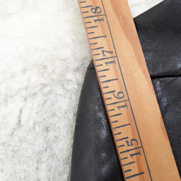 Kenneth Cole Reaction 100% Leather Jacket Black Size Large - Picture 8 of 14